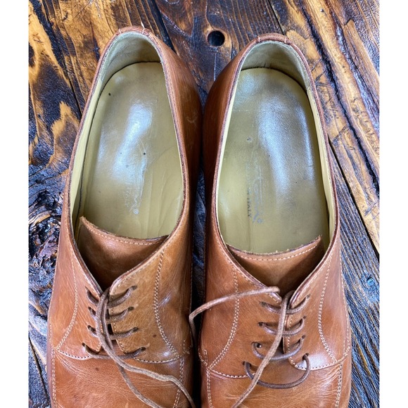 Santoni 1927 Pritchard Men\'s Brown Leather Derby‎ Shoes Size US 11 Made In Italy